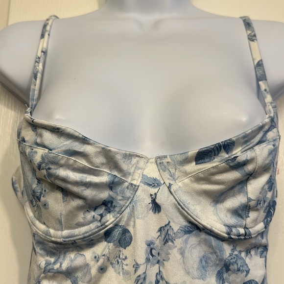 Women's Victoria's Secret Swim Wicked Push Up Blue & White Floral Swimsuit MED - Picture 6 of 10